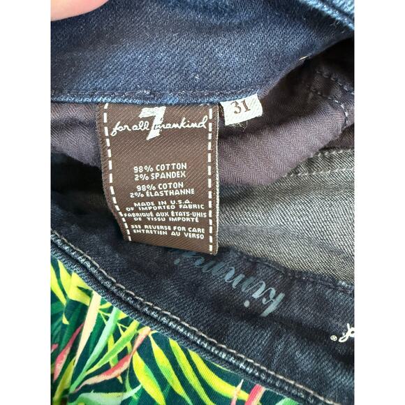 7 For All mankind Kimmie dark wash denim blue jeans - Picture 4 of 7